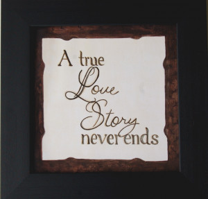 True Love Story Never Ends - Framed Print