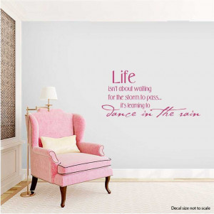 life isn t about waiting 3 wall art decal