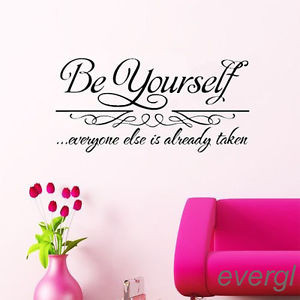 Famous Quote Abstract Art Vinyl Wall Stickers Decal Mural Room Decor