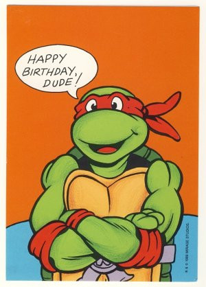 Happy Birthday Greeting Card Tmnt Teenage Mutant Ninja Turtles
