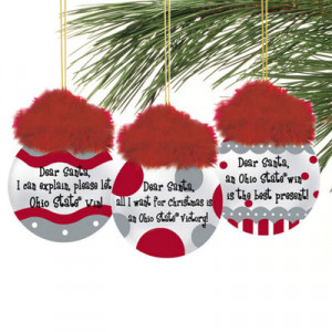 Ohio State Buckeyes 3-Pack Team Sayings Ornaments