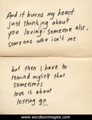 Letting go of love quotes