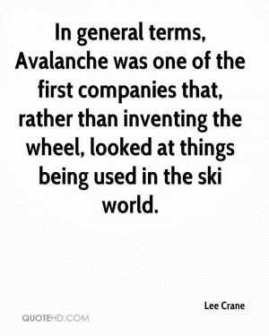 In general terms, Avalanche was one of the first companies that ...