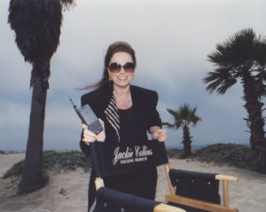 JACKIE COLLINS ON THE SET OF LADY BOSS