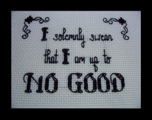... stitch pattern - Up to No Good - Harry Potter quote. $5.00, via Etsy