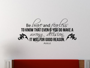 Adele Inspirational Wall Decal Quote 