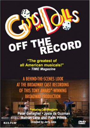 DVD cover of the 1992 cast-album recording documentary, Guys and Dolls ...