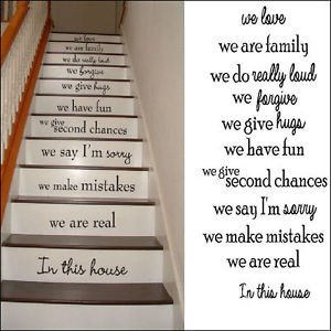 ... IN THIS HOUSE RULES WE ARE FAMILY LOVE WALL STICKER TRANSFER DECAL