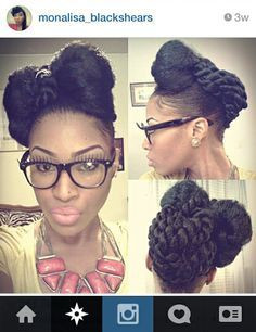 Protective style twist updo