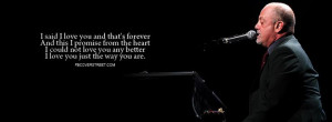 Billy Joel Just The Way You Are Quote Facebook Cover
