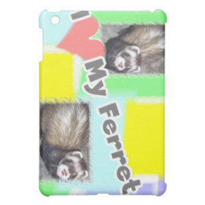 Cute Ferret Pictures Sayings and Quotes iPad Mini Covers