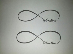 Sister tattoos... Lil sis, big sis infinity symbols in italian by ...