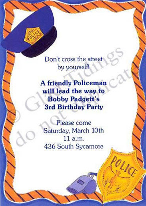 Police officer retirement party invitations