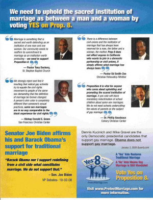 The backers of a move to ban same-sex marriage in California are ...