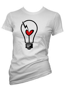 Womens-Funny-Sayings-T-Shirts-Light-Bulb-With-Heart-Ladies-Slogans ...