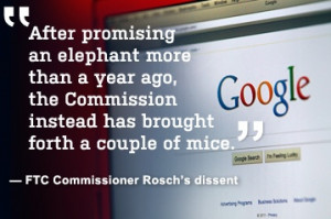 FTC Commissioner J. Thomas Rosch's dissent in Google's antitrust ...