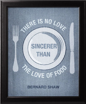 Love of food George Bernard Shaw quote by DenimPoster on Etsy, $15.00