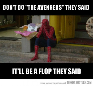Funny photos funny Spider Man sad crying