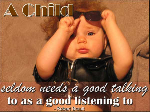 ... needs a good talking to as a good listening to.