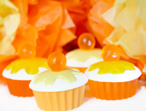 Supplies for the Candy Corn Cupcake Soap