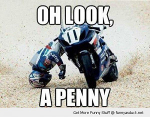 look a penny bike crash funny pics pictures pic picture image photo ...
