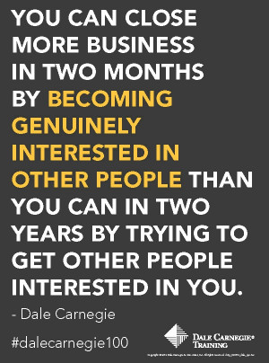 ... two years by trying to get people interested in you.