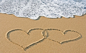 schattige Valentijn-strand-liefde plaatjeliefde plaatje: schattige ...