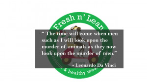 Leonardo Da Vinci Quote Vegan