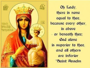 St. Anselm ~ Our Lady