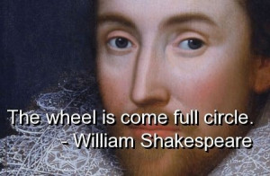 William shakespeare, quotes, sayings, wheel, circle, wisdom
