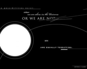 Arthur C Clarke Quote, Minimalist I llustration, Abstract Typography ...