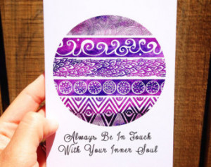 Inner Soul Quote Greeting Card | Th ank You Card | Birthday Card ...