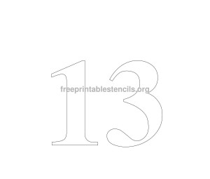 free printable large number stencils