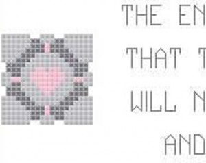 Portal Companion Cube Quote cross s titch pattern PDF ...