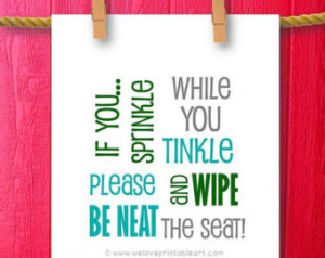 Bathroom Humor Framed Quotes Print Bathroom Art Printable Sign Kids ...