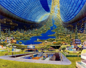 Impressive 1970s NASA Space colonies concept art (8)