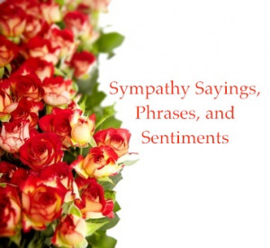 Here is a collection of sympathy sayings and phrases for you to copy ...
