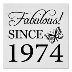 ... , black & white Poster Print with a butterly. #40 #40th #40thbirthday