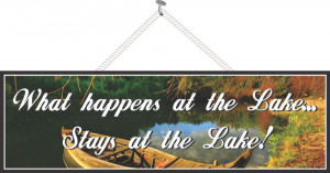 What Happens at the Lake Stays at the Lake Sign with Row Boat & Autumn ...