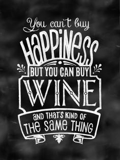 ... can't buy happiness...but you CAN buy wine Art Print by Rockin'Chalk
