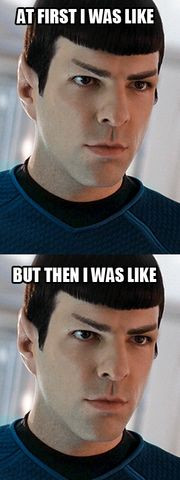 Star Trek meme - The many emotions of Spock