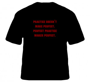 Practice Doesnt Make Perfect Perfect Funny Phrase Quote T Shirt