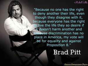 LGBT Quote from Brad Pitt