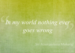 In my world nothing ever goes wrong….