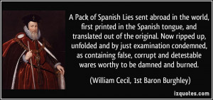 of Spanish Lies sent abroad in the world, first printed in the Spanish ...