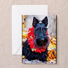Hawaiian Scottie Dog Greeting Card for