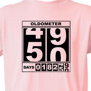 50th_BIRTHDAY_T-Shirt_OLDOMETER_PINK_Tee_-50_Year_Old_BIRTHDAY_FUNNY ...