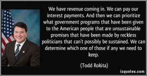 More Todd Rokita Quotes