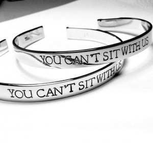 MEAN GIRLS MOVIE QUOTES: You Can't Sit With Us / Set of 2 Bracelets ...