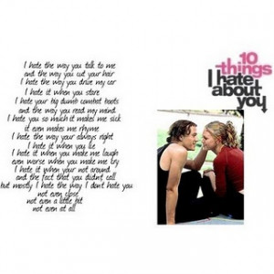 10 things I hate about you poem #quote